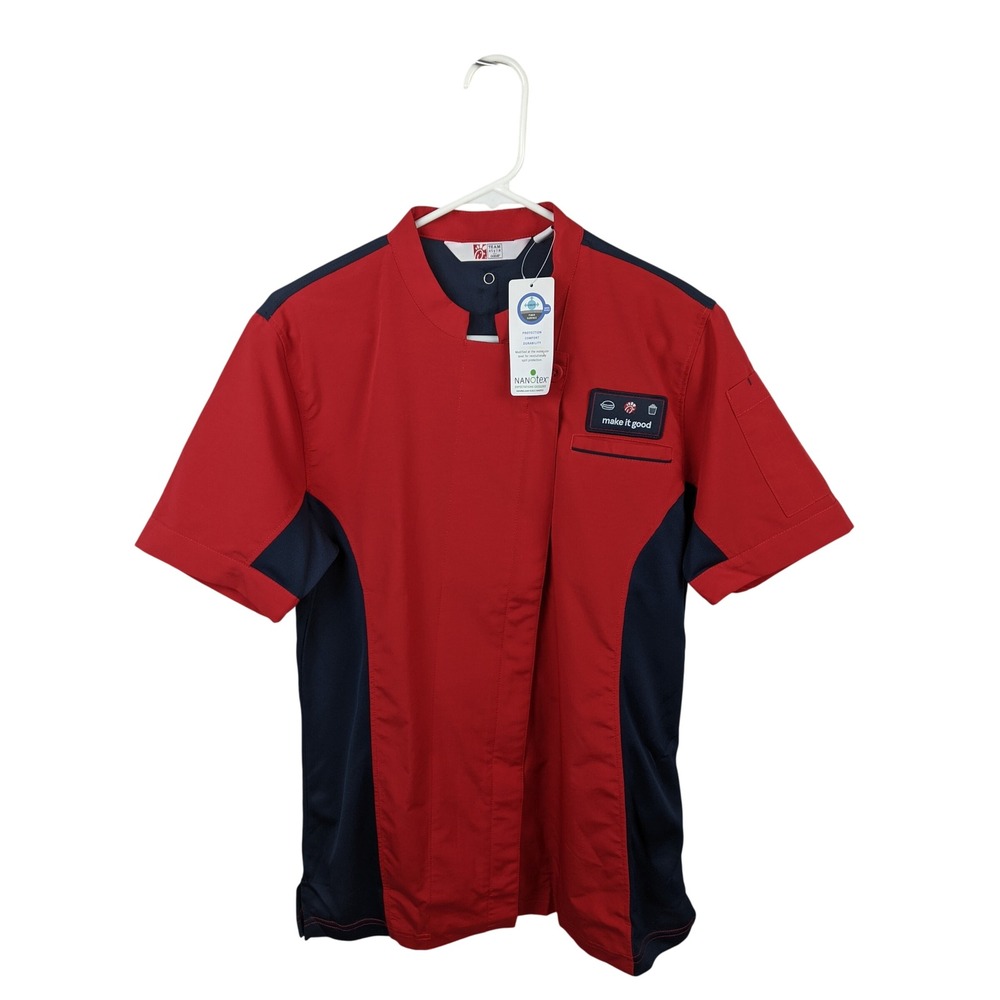 OOBE Chick-Fil-A Team Chef Uniform Coat Make It Good Red Navy Small New NWT